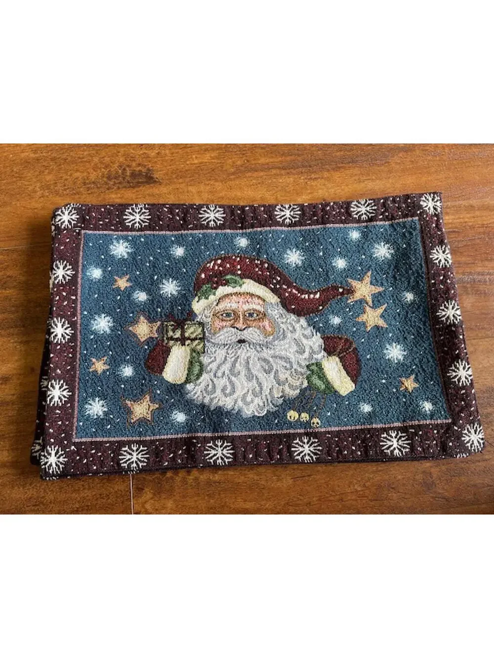 Set of 4 Vintage Santa Claus Holiday Tapestry Placemats